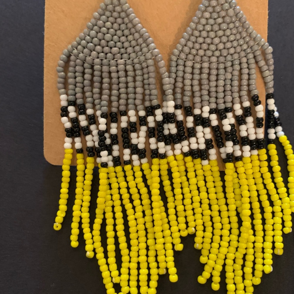 Fringe beaded earrings